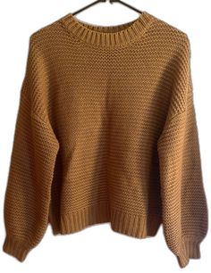 Light Brown Sweater, Crochet Knit Sweater, Sweater Crochet, Brown Sweater, Colorful Sweaters, Light Brown, Knit Sweater, Knitted Sweaters, Size Medium