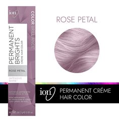 Permanent Brights Creme Hair Color Rose Petals Ion Permanent Brights Creme Hair Color Rose Petals | Purple | 2.05 FL oz. | Sally Beauty Hair Color Lavender, Lavender Hair Dye, Lavender Grey Hair, Ion Hair Colors, Ion Color Brilliance, Diy Hair Dye, Lavender Hair Colors, Light Purple Hair, Dyed Hair Purple