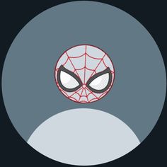 a spider - man face with eyes drawn on it