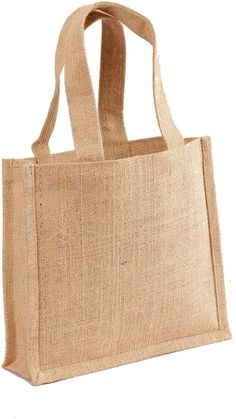 a jute bag is shown against a white background