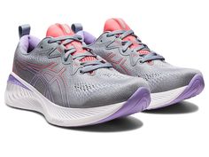 Women's GEL-CUMULUS 25 WIDE | Deep Ocean/Lilac Hint | Running Shoes | ASICS Clear Mindset, Asics Women Shoes, Color Uva, Sheet Rock, Asics Women Gel, All Black Shoes, Half Zip Jacket, Running Belt, Walking Sandals