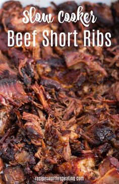 slow cooker beef short ribs with text overlay