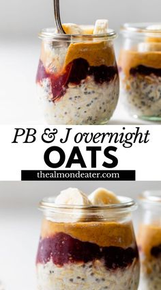 overnight oatmeal recipe in a glass jar