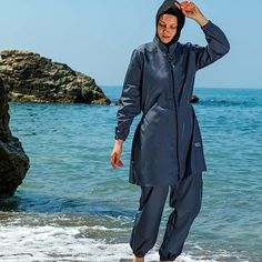 Islamic Long Sleeve Swimsuits for Women Modest Muslim 4 PCS | Full Cover Rash Guard Burkini | Conservative Swimsuit, Hijab Beach, Full Body Swimsuit, Wet Suit, Stylish Hijab, Clothes Hacks