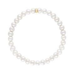 Details: A fun addition to any arm bracelet stack. This classic Mini Pearl Bracelet features a 14k gold bead and freshwater pearls. Shop the look: Mini Mini Letter Bracelet (Custom), Mini Pave Letter Bracelet, Long Link Bracelet, & Diamond Bezel Tennis Bracelet Size: 6", 6.5" or 7" Freshwater Pearls: 5mm Available in 14K yellow Made in New York City Please allow 5-10 days to process your order For more information, please contact us via email at info@kellybellodesign.com Elegant Flexible Stretch Bracelet For Everyday, Classic Everyday Single Strand Pearl Bracelet, Classic Single Strand Pearl Bracelet For Everyday, Classic White Stretch Bracelet For Everyday, Classic Everyday Beaded Bracelets With Pearl Charm, Elegant Hand-strung Stretch Bracelet, Elegant Everyday Pearl Stretch Bracelet, Elegant Flexible Hand-strung Stretch Bracelet, Luxury Dainty Yellow Gold Pearl Bracelet