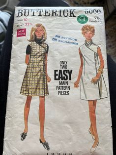 an old sewing pattern for a women's dress