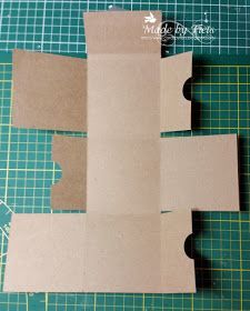 the cardboard box is cut out and ready to be made