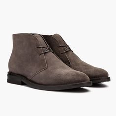 Men's Scout Chukka Boot In Ash Grey Suede - Thursday Boot Company Brown Boots Outfit Men, Cork Bed, Boots Men Outfit, Thursday Boot Company, Boots Outfit Men, Thursday Boots, Gray Boots, Jodhpur Boots, Chukka Boots Men