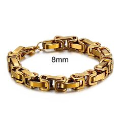 Product information: Color: steel color 8mm * 19cm, steel color 8mm * 21cm, gold 8mm * 19cm, gold 8mm * 21cm, gold 8mm * 19cm, gold 8mm * 21cm, gold 8mm * 21cm, gold 8mm * 21cm, black 8mm * 19cm, black 8mm * 21cm, black 8mm * 19cm, black 8mm * 21cm, retro 8mm * 19cm, retro 8mm * 21cm, colorful 8mm * 19cm, colorful 8mm * 21cm, black × gold × retro × color × hardened × steel × silver × colorfast Applicable people: Unisex Material: stainless steel × titanium steel × tsco × metal × stainless steel × Mens Bangles, Byzantine Chain, Men's Bracelet, Metal Chain Link, Retro Color, Bangles Jewelry, Stainless Steel Chain, Chain Link Bracelet, Womens Bracelets