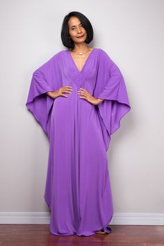 Kaftan Dress, Purple caftan, Soft lavender dress, Loose fit maxi dress, Frock dress, Kimono Butterfly Dress : FU1S Purple Kaftan, Pant Saree, Kimono Maxi Dress, Pink Long Dress, Dress Kimono, Purple Maxi, Purple Maxi Dress, Dark Magenta, Ann Margret