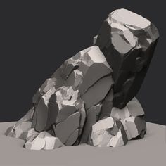 a rock that has been cut into pieces