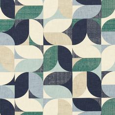 an abstract pattern with blue, green and white colors on fabric or upholster