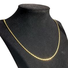 Brand New Women's Gold Chain Link Necklace Genuine 18k Solid Yellow Gold Length - 24" Available In 18" - 20" - 24" - 28" - & 30" 2mm Width Retail Price $350 Buy With Confidence From A Trusted Seller With A 99%+ Feedback Rating! A0215 (Id-517-) Elegant 22k Gold Jewelry With Box Chain, Yellow Gold Link Chain Necklace With Clavicle Chain, Gold Plated Box Chain Necklace For Formal Occasions, Luxury Gold Plated Box Chain Necklace, Gold Plated Tarnish-resistant Yellow Gold Chain Necklace, Formal Gold Plated Box Chain Necklace, Tarnish Resistant Gold Plated Yellow Gold Chain Necklace, Formal Gold-plated Box Chain Necklace, Yellow Gold-plated Box Chain Necklace