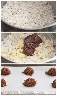 the process for making chocolate cookies is shown