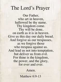 the lord's prayer on parchment paper