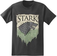 Game Of Thrones House Stark, Game Of Thrones Quotes, House Stark, Game Of Thrones Fans, Men's Graphic T Shirt, Fashion App, Crew Neck Shirt, Men's Shirts