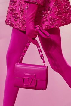 Pink Tights, Cerise Pink, Pink Girly Things, Valentino Bags, Fall 2022, Pink Outfit, Wear Pink