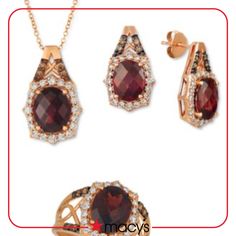 in stock Levian Jewelry, Chocolate Diamonds, Le Vian, Garnet Bracelet, Magnificent Century, Necklace Ring, Ring Collection, Rhodolite Garnet, Brown Diamond