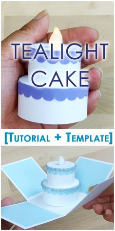 the instructions for how to make a tealight cake