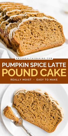 A Thanksgiving dessert idea featuring a healthy pound cake! This easy fall baking recipe is clean eating with a gluten free option. Full of cozy spices and a rich coffee flavor, this Healthy Pumpkin Spice Latte Pound Cake tastes just like the iconic drink! Healthy Pumpkin Spice Cake, Healthy Pound Cake, Clean Eating Cake Recipes, Healthy Pumpkin Cake, Easy Fall Baking, Thanksgiving Sweet Potato Recipes, Pumpkin Baking Recipes, Thanksgiving Chocolate Desserts, Healthy Thanksgiving Desserts