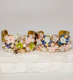 Boho Chic Flower Crystal Colorful Embellished Handmade Jeweled Bohemian Stylish Unique Summer Wedding Party Special Event Gem Cuff Bracelet - Etsy Summer Wedding Party, Flower Crystal, Chic Flowers, Bracelet Cuff, Special Event, Summer Wedding, Cuff Bracelet, Special Events, Cuff Bracelets