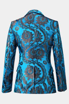 Light Blue Tuxedo, Damask Material, Floral Tuxedo, Stomach Sleeve, Blue Tuxedo, Suits Prom, Blue Tuxedos, Slim Fit Tuxedo, Prom Suits