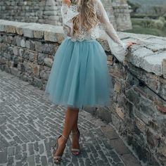 High Waist Pleated Mesh Skirt  Material: Polyester  Size: S, M, L, XL, 2XL, 3XL, 4XL, 5XL Color: Light Blue  Season: Spring, Autumn, Summer   Occasion: Leisure, Outdoor, Daily, Vacation Tutu En Tulle, Blue Tulle Skirt, Simple Prom Dress Long, Skirts Vintage, Cheap Prom Dresses Long, Prom Dresses 2020, Blue Tulle, Fashion Pria, Mesh Skirt