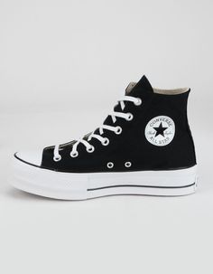 Womens High Top Shoes, Converse Platform, Chuck Taylor All Star Lift, Trendy Shoes Sneakers, Dr Shoes, Shoes Teen, Black Converse, Swag Shoes, Star Sneakers