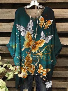 Women S Butterfly Art V Neck T Shirt Shipping from the US. Easy 30 day return policy, 100% cotton, Double-needle neck, sleeves and hem; Roomy Unisex Fit. Butterfly Print Dress, My Power, Trendy Tee, Butterfly Art, Butterfly Print, Fashion Tees, Cotton Shirt, Batik, Neck T Shirt