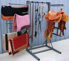 Space Saver Horse Tack Room Organizer Tack Room Organization, Horse Tack Rooms, Room Organizer, Saddle Rack, Western Horse Tack, Horse Gear, Shandy, Horse Diy, Tack Room