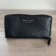 Carry All Your Goodies In Style! This Brand New Kate Spade Wallet Is So Cute! It’s Perfect For Everyday Use. It Has Never Been Used, And Has Absolutely No Wear And Tear. Kate Spade Wallets With Zipper Closure For Everyday, Kate Spade Wallets With Zipper Closure, Kate Spade Black Wallet With Zipper Closure, Trendy Kate Spade Wallets For Travel, Trendy Kate Spade Travel Wallets, Kate Spade Black Wallet For Everyday Use, Black Kate Spade Wallet For Everyday Use, Everyday Black Kate Spade Wallet, Kate Spade Black Wallet