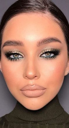 Green Dress Makeup, Prom Eye Makeup, Smink Inspiration, Green Makeup, Glam Makeup Look, Makijaż Smokey Eye, Green Eyeshadow, Stunning Makeup, Makeup Eye Looks