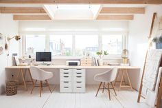 the home office kit includes two desks and chairs