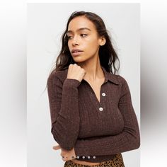 Nwt Henley Sweater By Uo. Size M. See Photos For Product Details. Everyday Fall Henley, Casual Brown Henley Neckline Top, Urban Outfitters V-neck Winter Sweater, Free People Henley, Cheap Women's Henley Neckline T-shirt, Henley Sweater, Urban Outfitters Tops, Colorful Sweaters, Urban Outfitters