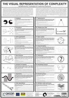 the visual representation of complexity poster is shown in black and white, with an image of