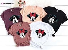 Introducing our Captain Disney Shirts, Mickey and Minnie Pirates Matching Family Shirt! Ahoy, mateys! Get ready to set sail on Pirate Bandana, Matching Family Shirt, Disney Theme Party, Iconic Duo, Matching Family Shirts, Pirate Shirts, Pirate Hats, Family Shirts Matching, Family Shirt