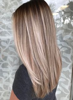 Balayage Hairstyles 2018 Tmavý Blond, Balayage Straight, Balayage Straight Hair, Makeup Tip, Ombré Hair, Brown Blonde Hair, Hair And Beauty, Ombre Hair Color, Brown To Blonde