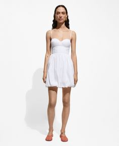 in stock Short Flared Dress, Flared Dress, Flare Dress, White Dress, Mango, Pick Up, In Store, Buy Online, Womens Shorts