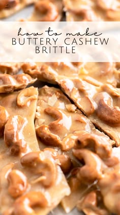 the homemade buttery cashew brittle is ready to be eaten