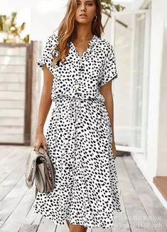 94144 The New Leopard Print Shirt Dress, Print Shirt Dress, Vintage Midi Dresses, Leopard Print Shirt, Estilo Boho Chic, Collared Shirt Dress, Polka Dot Shorts, Elegant Casual, Shirt Dress Style