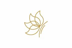 a gold leaf logo on a white background