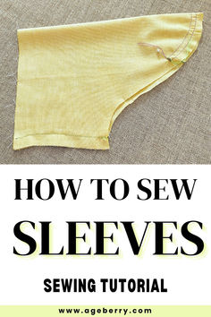 how to sew the sleeves on an old pair of pants with text overlay that reads, how to sew sleeves sewing