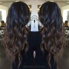 Michael Klomsue on Instagram: “Brunette Ombré... @perlie_angel” Chocolate Ombre Hair, Brunette Ombré, Ombré Balayage, Dark Chocolate Hair, Dark Chocolate Brown Hair, Ombre Dark, Chocolate Brown Hair Color, Hair Color Chocolate, Chocolate Brown Hair