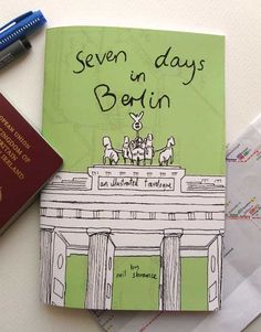 there is a book with an image of two dogs on it and the title seven days in berlin