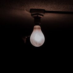 a light that is on in the dark with no one around it or someone else