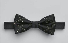 Take your formalwear look to the next level with this fine silk bow tie from Jos. A. Bank. Studded with crystals, it adds just the right amount of sparkle. * 100% SILK * COO IMPORTED Luxury Bow Tie For Party, Chic Black Bow Tie For Formal Occasions, Chic Satin Bow Tie For Formal Occasions, Chic Evening Bow Tie With Satin, Chic Satin Bow Tie For Evening, Chic Evening Satin Bow Tie, Elegant Satin Bow For Party, Classic Bow With Bow Tie Back For Party, Classic Party Bow With Tie Back