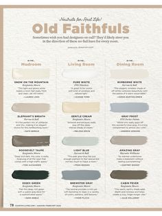 the different shades of paint that you can use to decorate your home or office with