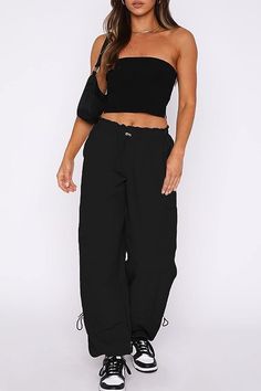 cargo pants, cargo pants outfit, streetwear, cargo, black cargo pants outfit, cargo pants outfit black women, cargo pants outfit street style, cargo pants outfit summer, cargo pants outfit women, cargo pants women outfit, amazon cargo pants, amazon women cargo pants, amazon cargo pants outfit, amazon cargo pants women Baggy Parachute Pants, Black Cargo Pants Women, Womens Cargo Pants, Trendy Sweatpants, Cargo Pants With Pockets, Rave Pants, Cargo Pants For Women