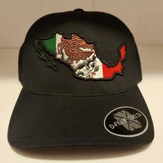 Mexico Baseball Cap Hat Hat Brand : Delta Custom Embroidery Made And Designed In Mexico Water Resistant Purchased In Mexico, Never Worn ! Polyester, Spandex Comprado En Mexico! Nunca Usado Resisente Al Agua Bordado En Mexico Mexican Hats, Mexican Hat, Custom Embroidery, Ball Cap, Black Tan, Black And Tan, Polyester Spandex, Baseball Cap, Caps Hats