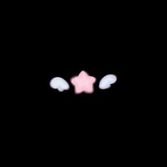 two white and pink stars on a black background